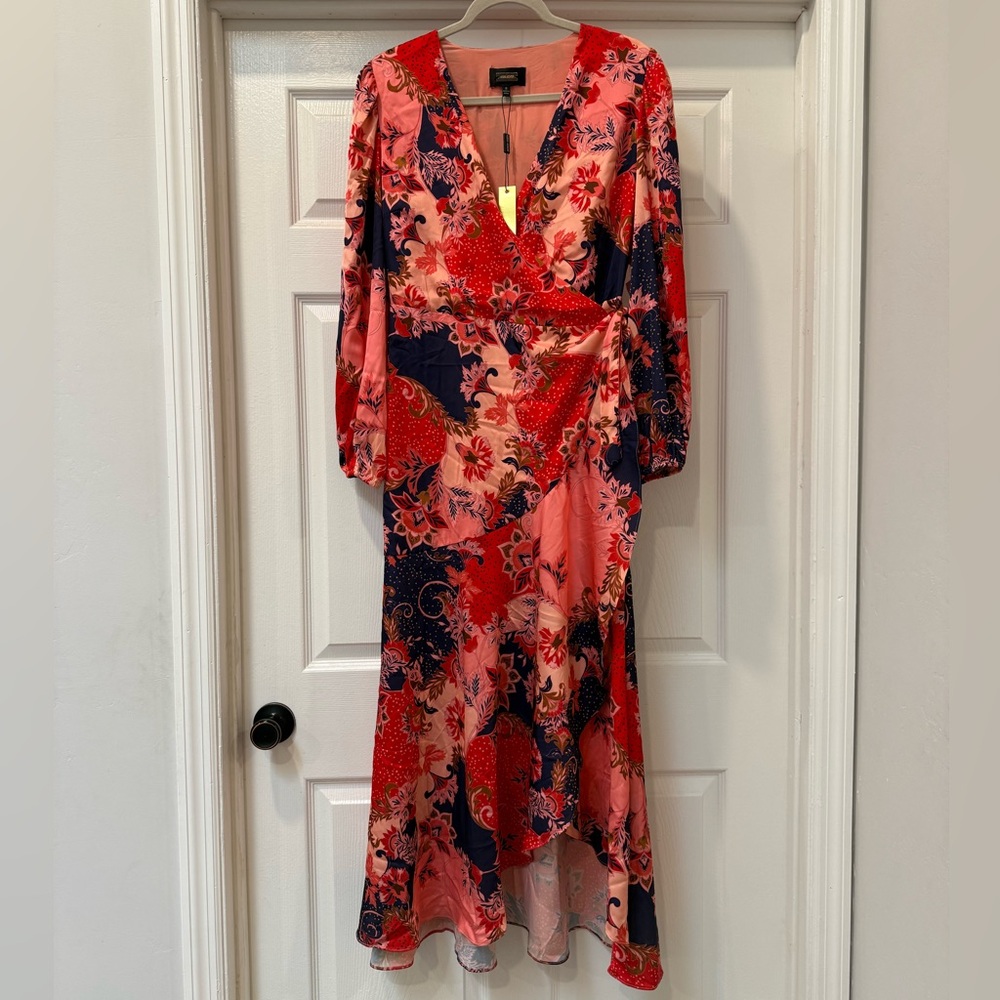 NWT Alexia Admor Tala Wrap Maxi Dress in Multi Size 8